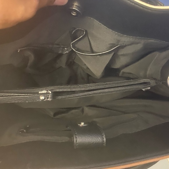 Nine West colorblock leather shoulder handbag purse medium size - Picture 4 of 8